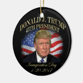 President Donald Trump Inauguration Herdenking Keramisch Ornament (Links)