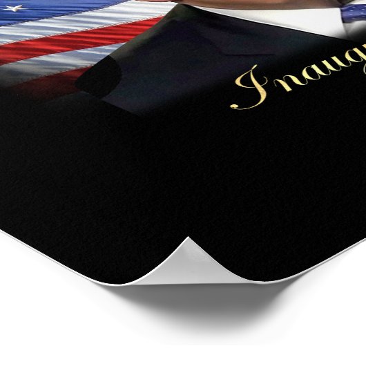 President Donald Trump Inauguration Herdenking Poster (Hoek)