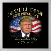 President Donald Trump Inauguration Herdenking Poster (Voorkant)