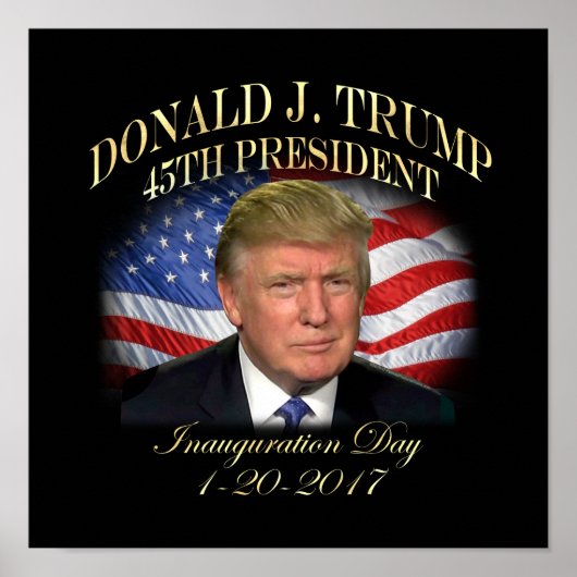 President Donald Trump Inauguration Herdenking Poster (Voorkant)