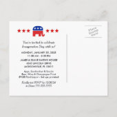 President Donald Trump Inauguration Watch Party Uitnodiging Briefkaart (Achterkant)