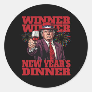 President Donald Trump is nieuwjaarswinnaar Ronde Sticker
