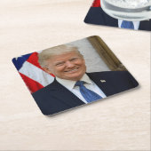 president Donald Trump Kartonnen Onderzetters (Schuin)