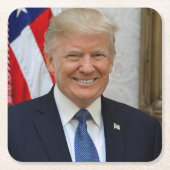 president Donald Trump Kartonnen Onderzetters (Voorkant)