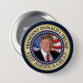 President Donald Trump Keep America Ronde Button 7,6 Cm (Voorkant /achterkant)