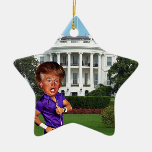 president donald trump keramisch ornament (Voorkant)