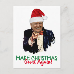 President Donald Trump Kerstfeestdag Briefkaart