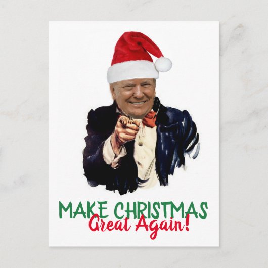 President Donald Trump Kerstfeestdag Briefkaart (Voorkant)