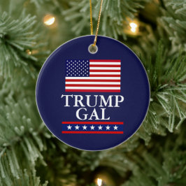 PRESIDENT DONALD TRUMP KERSTVERSIERING KERAMISCH ORNAMENT