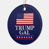 PRESIDENT DONALD TRUMP KERSTVERSIERING KERAMISCH ORNAMENT (Links)
