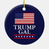 PRESIDENT DONALD TRUMP KERSTVERSIERING KERAMISCH ORNAMENT (Achterkant)
