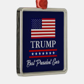 PRESIDENT DONALD TRUMP KERSTVERSIERING METALEN ORNAMENT (Rechts)