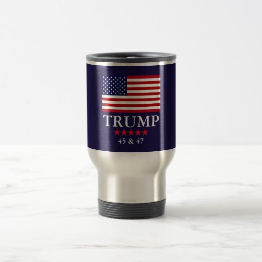 PRESIDENT DONALD TRUMP KOFFIE REISBEKER (Center)