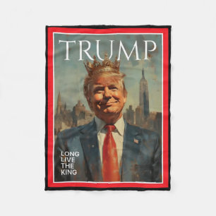 President Donald Trump Lang leve de Koning Fleece Deken