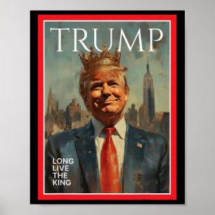 President Donald Trump Lang leve de Koning Poster