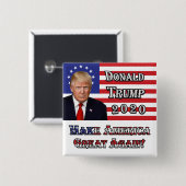 President Donald Trump, maak Amerika weer geweldig Vierkante Button 5,1 Cm (Voorkant /achterkant)