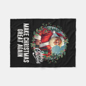 President Donald Trump maakt kerst weer geweldig Fleece Deken (Voorkant (Horizontaal))