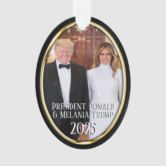 President Donald Trump & Melania 2023 Ornament (voorkant)