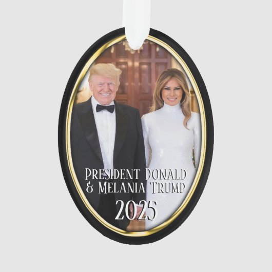 President Donald Trump & Melania 2023 Ornament (achterkant)