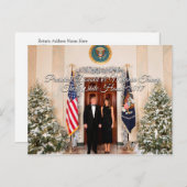 President Donald Trump & Melania Christmas 2017 Feestdagenkaart (Voorkant / Achterkant)
