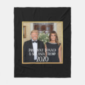 President Donald Trump & Melania Elegant 2020 Fleece Deken (Voorkant)