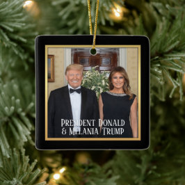President Donald Trump & Melania Elegant 2020 Keramisch Ornament