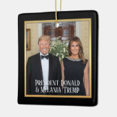 President Donald Trump & Melania Elegant 2020 Keramisch Ornament (Links)