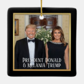 President Donald Trump & Melania Elegant 2020 Keramisch Ornament (Achterkant)