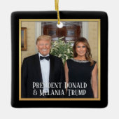 President Donald Trump & Melania Elegant 2020 Keramisch Ornament (Voorkant)