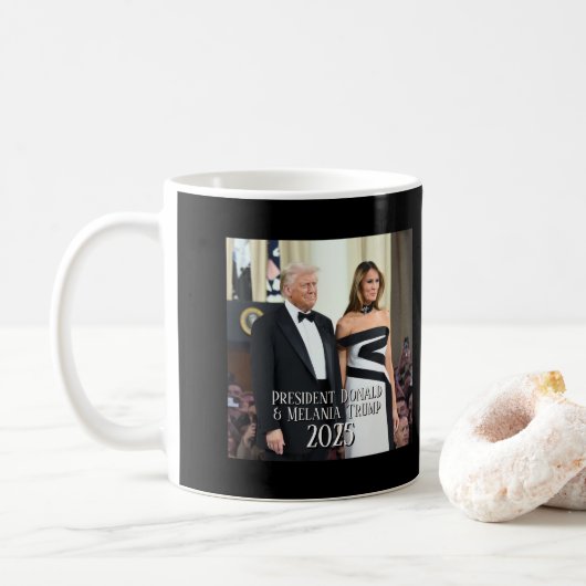 President Donald Trump & Melania Elegant 2020 Koffiemok (Met donut)