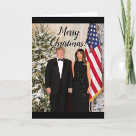 President Donald Trump Melania Elegant Christmas Feestdagen Kaart