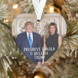 President Donald Trump & Melania Elegant Ornament