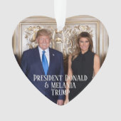 President Donald Trump & Melania Elegant Ornament (voorkant)