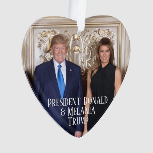 President Donald Trump & Melania Elegant Ornament (voorkant)