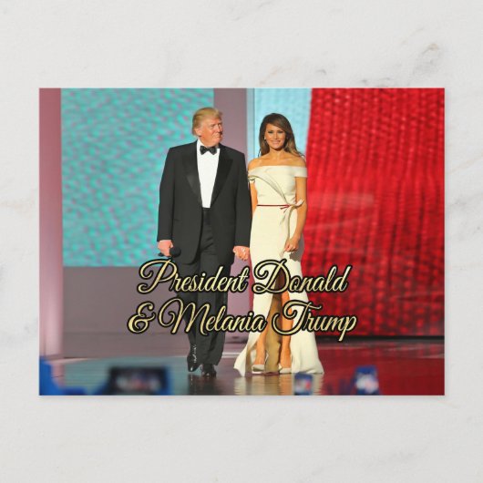President Donald Trump & Melania Foto Briefkaart (Voorkant)