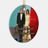 President Donald Trump & Melania Foto Keramisch Ornament (Rechts)