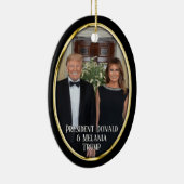 President Donald Trump & Melania Kerst Keramisch Ornament (Rechts)