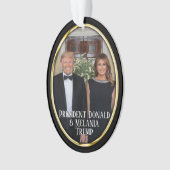 President Donald Trump & Melania Kerst Ornament (voorkant)