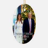 President Donald Trump & Melania Kerstboom Keramisch Ornament (Rechts)