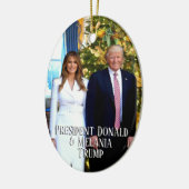 President Donald Trump & Melania Kerstboom Keramisch Ornament (Links)