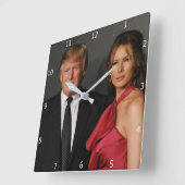 PRESIDENT DONALD TRUMP & MELANIA VIERKANTE KLOK (Hoek)