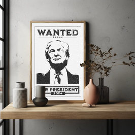 President Donald Trump Mugshot Style Gezocht Poste Poster