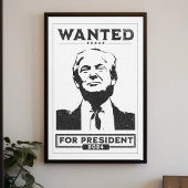 President Donald Trump Mugshot Style Gezocht Poste Poster