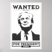 President Donald Trump Mugshot Style Gezocht Poste Poster (Voorkant)