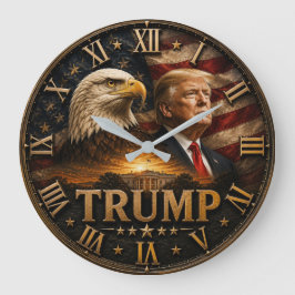 President Donald Trump Patriotic Bald Eagle Grote Klok