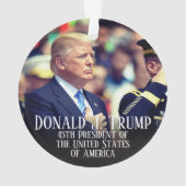 President Donald Trump Photo Keepomwille Ornament (achterkant)