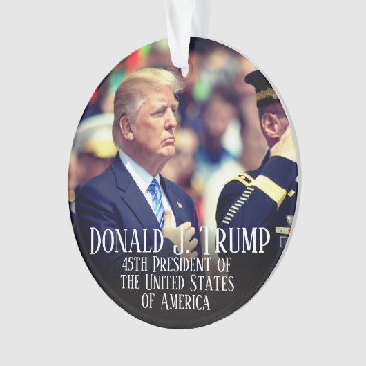 President Donald Trump Photo Keepomwille Ornament (voorkant)