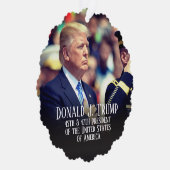 President Donald Trump Photo Keepomwille Ornament Kaart (Rechts)