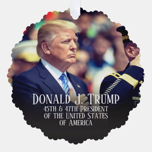 President Donald Trump Photo Keepomwille Ornament Kaart (Voorkant)
