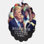 President Donald Trump Photo Keepomwille Ornament Kaart (Links)